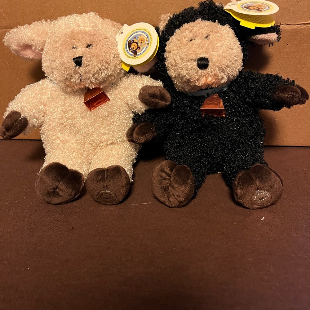 Starbucks Bearista Bear pair “Lambs” 2004